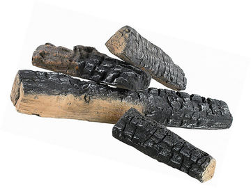 4 Pieces Ceramic Wood Logs Ceramic Fireplace Logs For Gas Fireplace GA-08